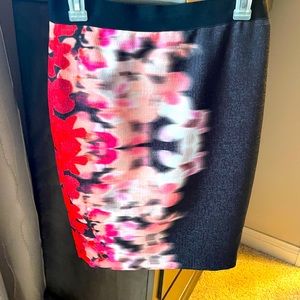 Tahari Black and Pink Pencil skirt